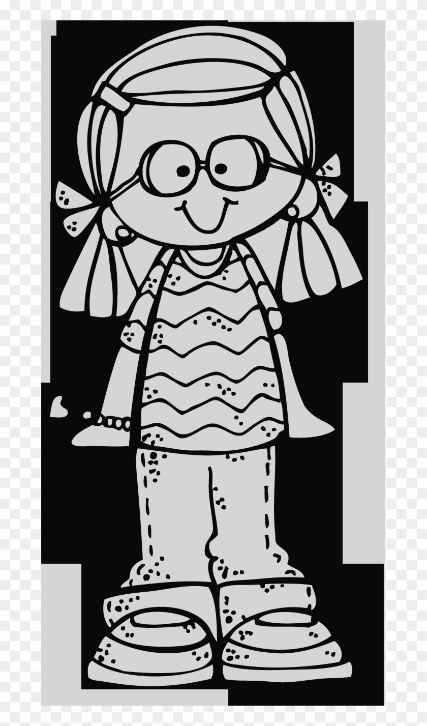 Clip Art Melonheadz Meet Lucy Doris Official Debut - Melonheadz Clipart Girls Black And White #1072030