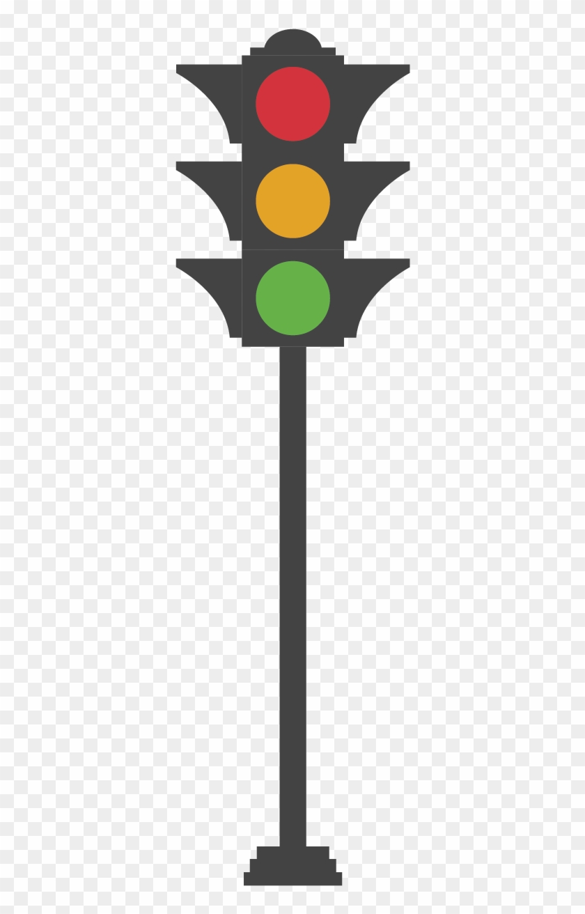 Traffic Light Road Transport Pedestrian Crossing Icon - Vector Traffic Light Roads #1072097