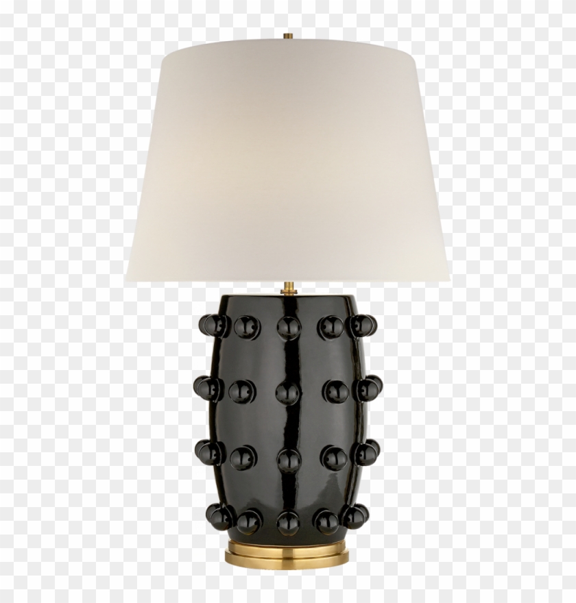Linden Medium Lamp In Black With Linen Shade Kw 3031blk - Visual Comfort Kw 3031blk-l Kelly Wearstler Casual #1072120
