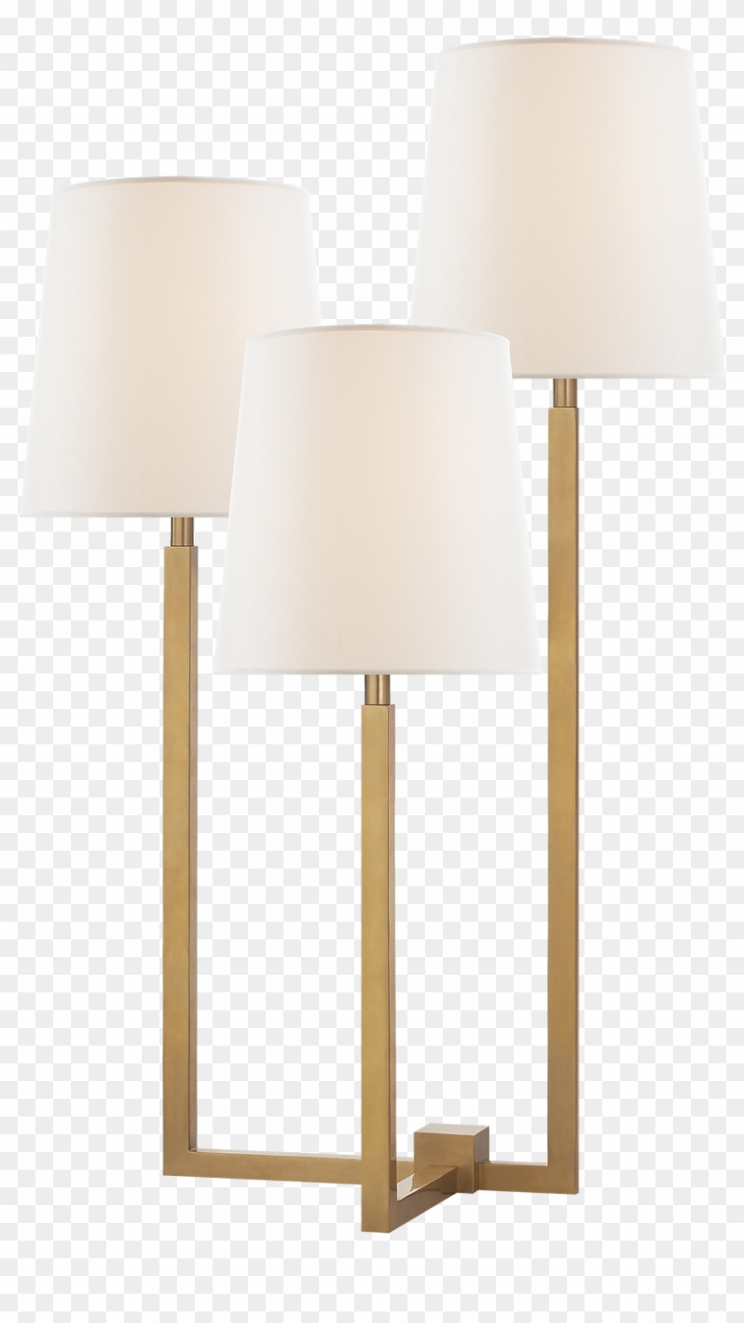 Margot Medium Triple Arm Table Lamp In Hand Rubbed - Lampshade #1072126