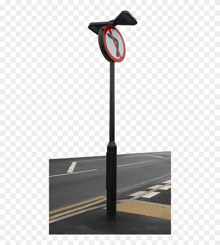 Large Base Post With Delta Led Sign Light - Road Sign Light #1072130