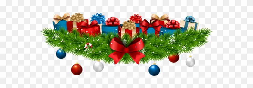 Christmas Decoration With Gifts Png Clip Art Image - Christmas Gifts Images Png #1072152
