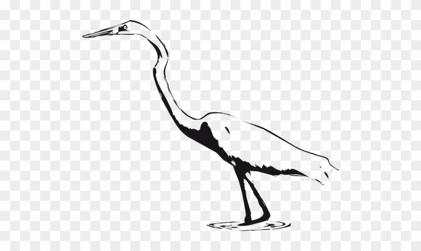 Egret Clipart Cattle Egret - Whooping Crane Black And White #1072183