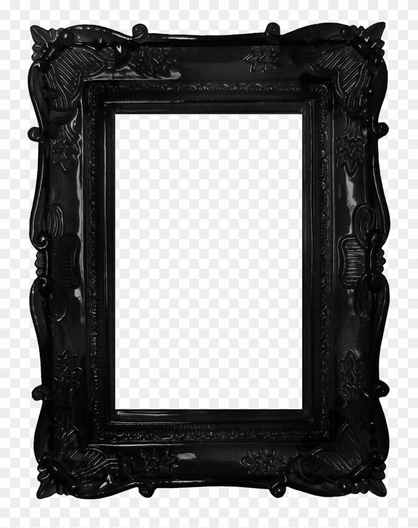 Dark Frame Png Clipart - Ornate Black Picture Frame #1072276