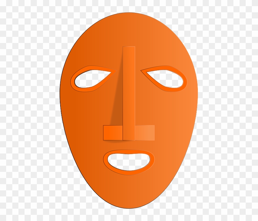 Orange Face, Mask, Ritual, Traditional, Orange - Mask #1072347