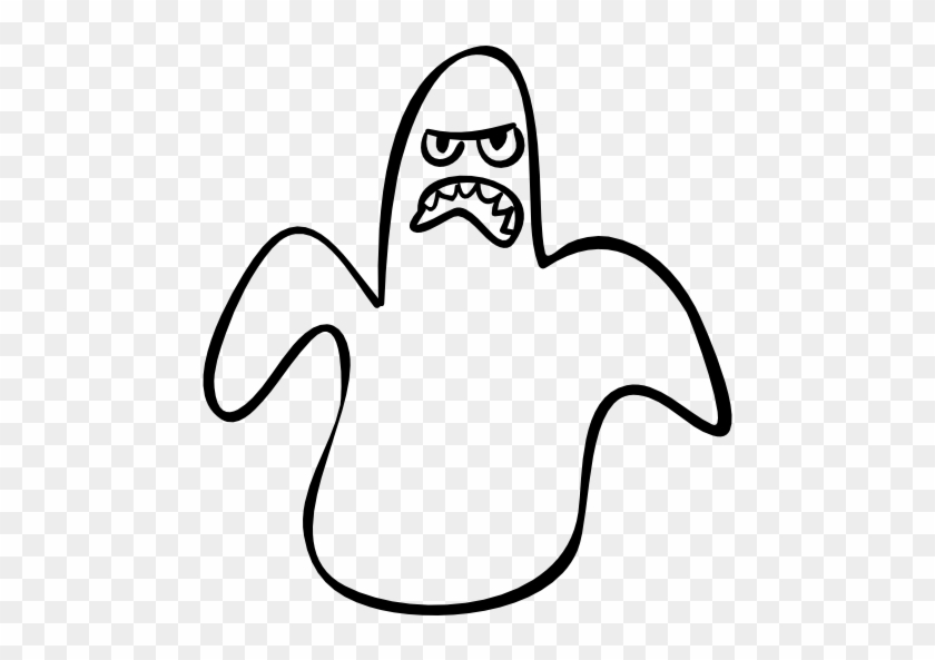 Halloween Ghost Outline Scary Shape - Scary Ghost Outline #1072518