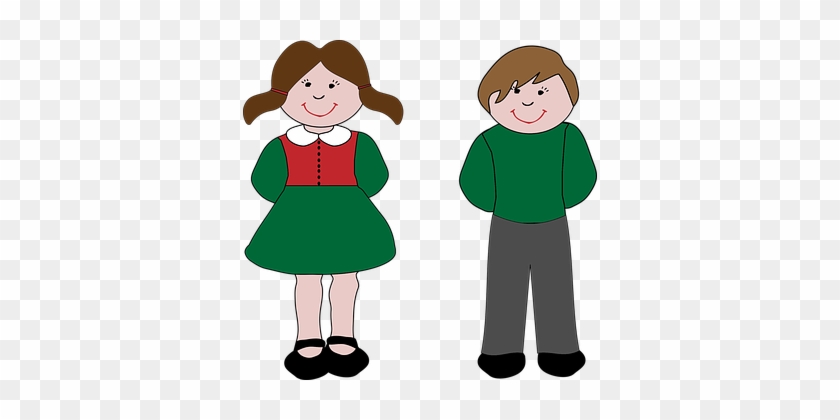 Boy Cartoon Children Comic Characters Draw - Clip Art Boy And Girl #1072530