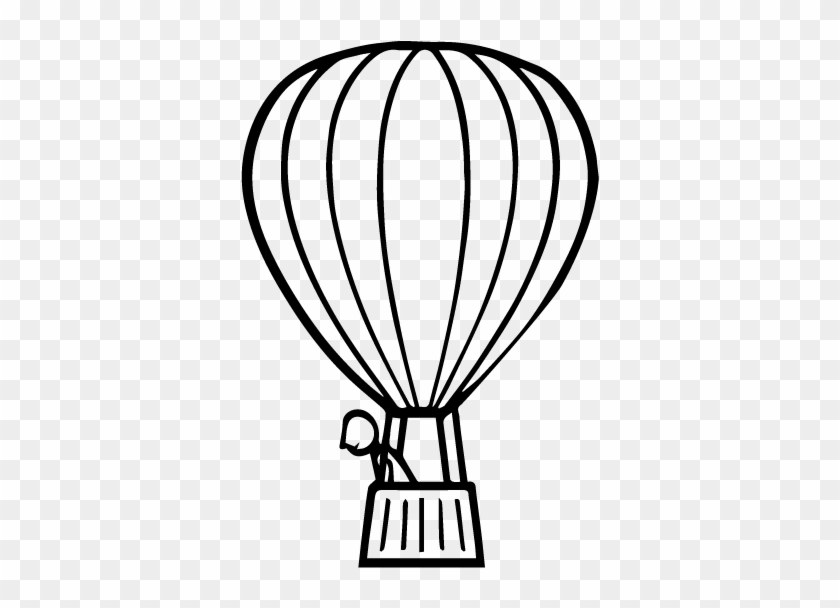 Balloon - Colouring Page Of Hot Air Balloon #1072531