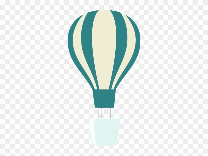 Hot Air Balloon In Blue And White Color - Hot Air Balloon #1072542