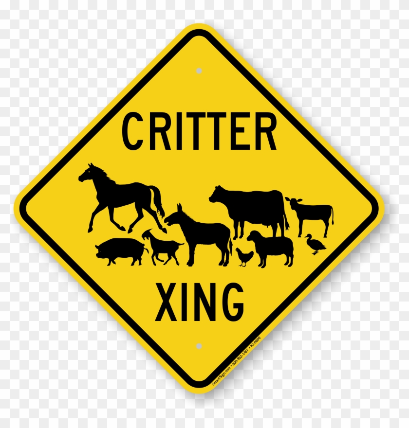 Critter Xing Animal Crossing Sign - Funny Passed Driving Test #1072669