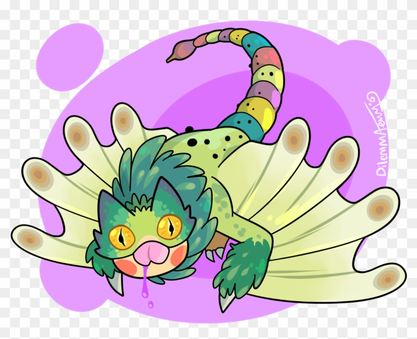 Its Da Pukei Pukei This Cute Cat Chameleon Dragon Birb - Monster Hunter World Pukei Pukei Chibi #1072671