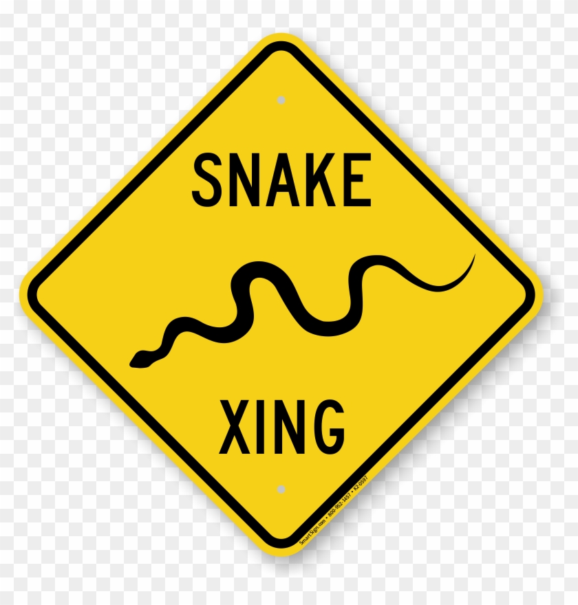 Snake Xing Animal Crossing Sign - Road Work Ahead Sign #1072678