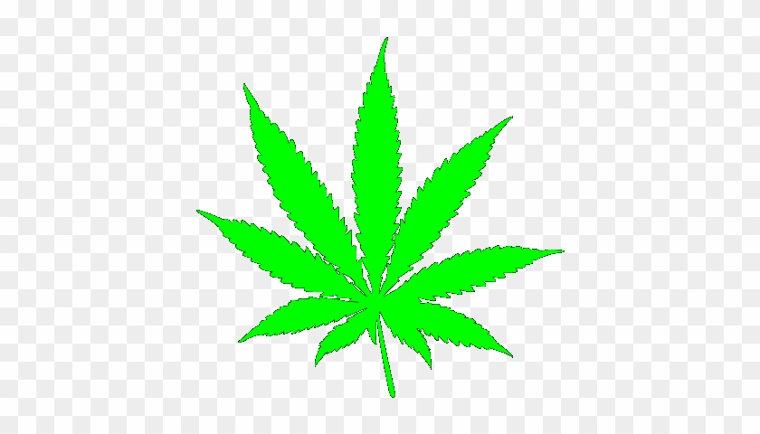 Cannabis Leaf Outline Clipart - Pot Leaf Throw Blanket #1072741