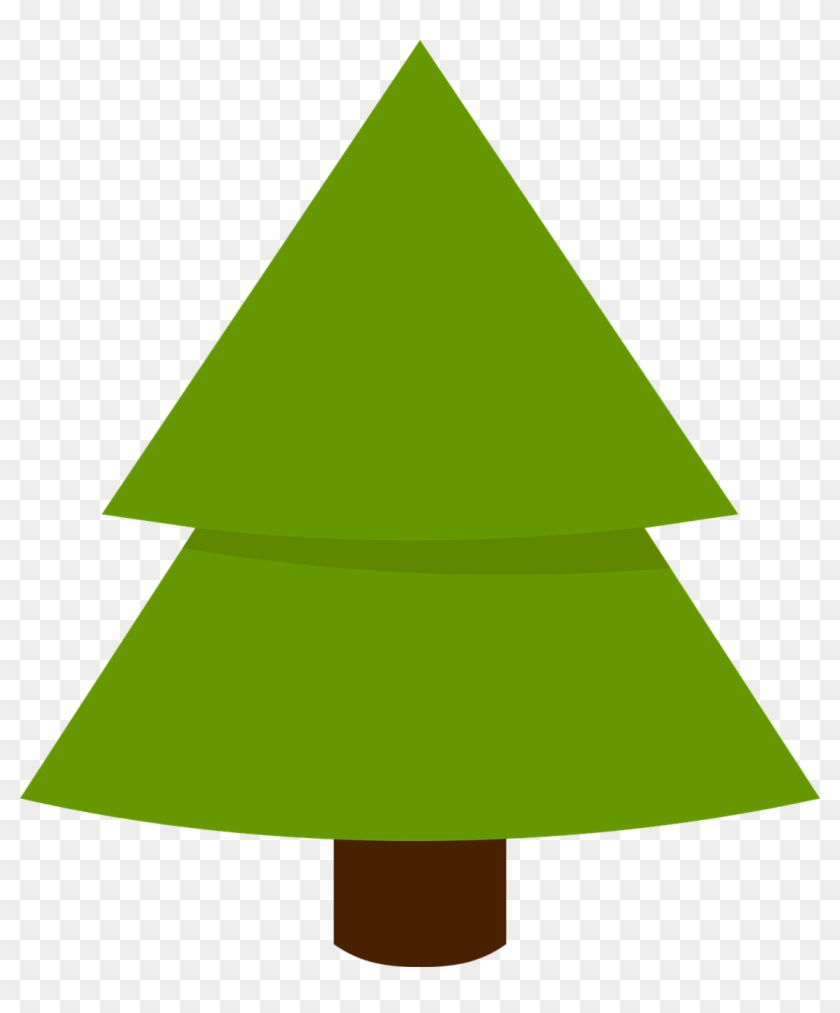 How To Draw A Christmas Tree - Triangle Tree Clipart #1072849