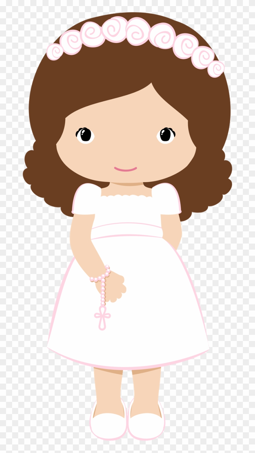 Cute Baptism Clipart 6 By Judy - Menina Primeira Eucaristia Png #1072855