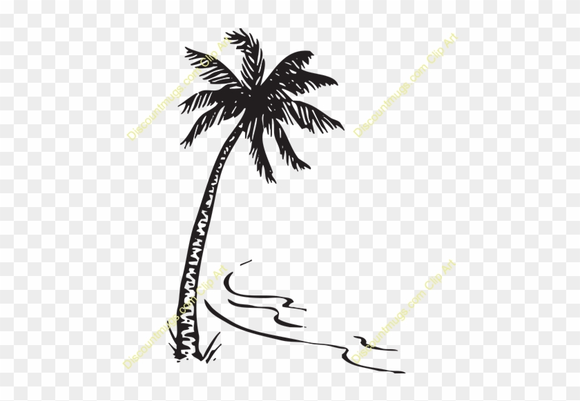 Go To Image - Palm Tree Clip Art Black #1072940