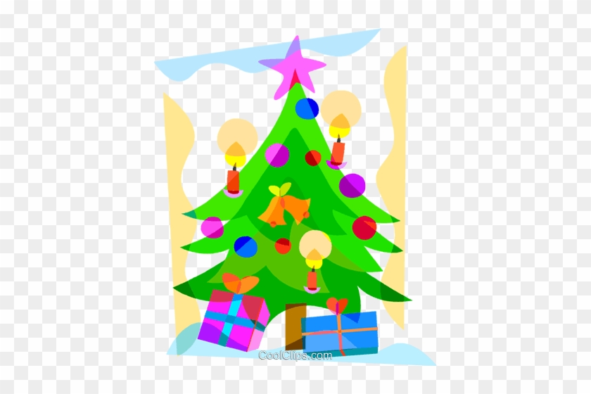 Christmas Tree With Presents Royalty Free Vector Clip - Clip Art #1073062