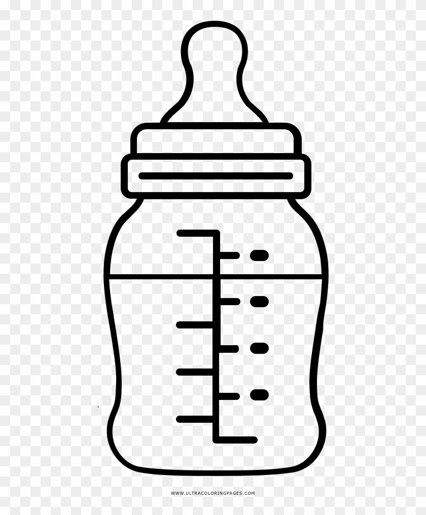 Baby Bottle Coloring Page - Dibujo Biberon Para Colorear #1073191