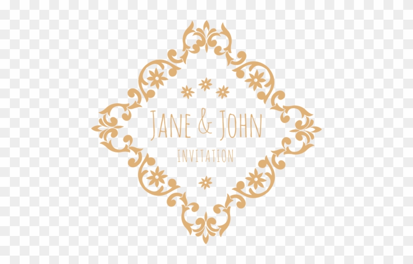 Diamond Wedding Invitation Label Transparent Png - Wood Wooden Engraved Bride & Groom Advice Book #1073264