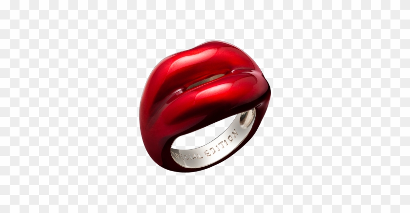 The Red Hot Lips Enamel Ring I Really Love - Lulu Guinness Red Lips Ring #1073477
