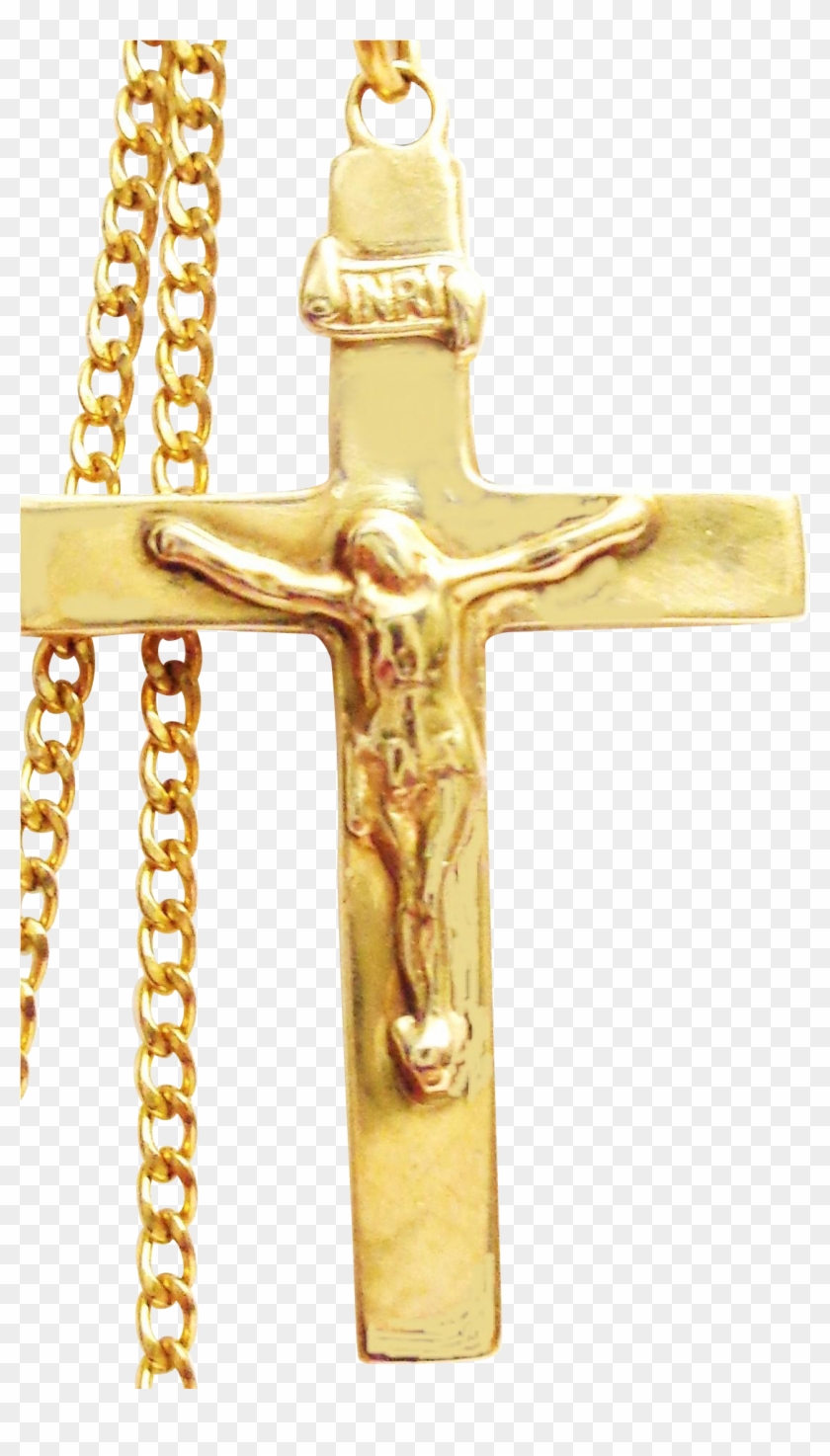 Entrancing 90 Gold Chain Cross Inspiration Design Exellent - Cross Gold Png #1073510