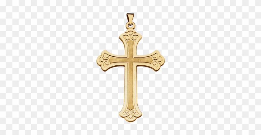 Fancy Orthodox Design Cross - Gold Cross Transparent #1073531