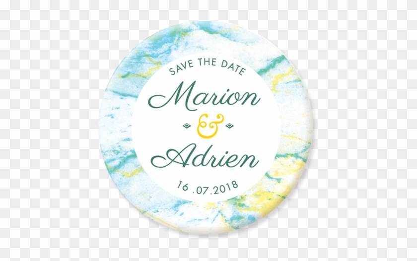 Marbre Save The Date Magnet - Circle #1073584
