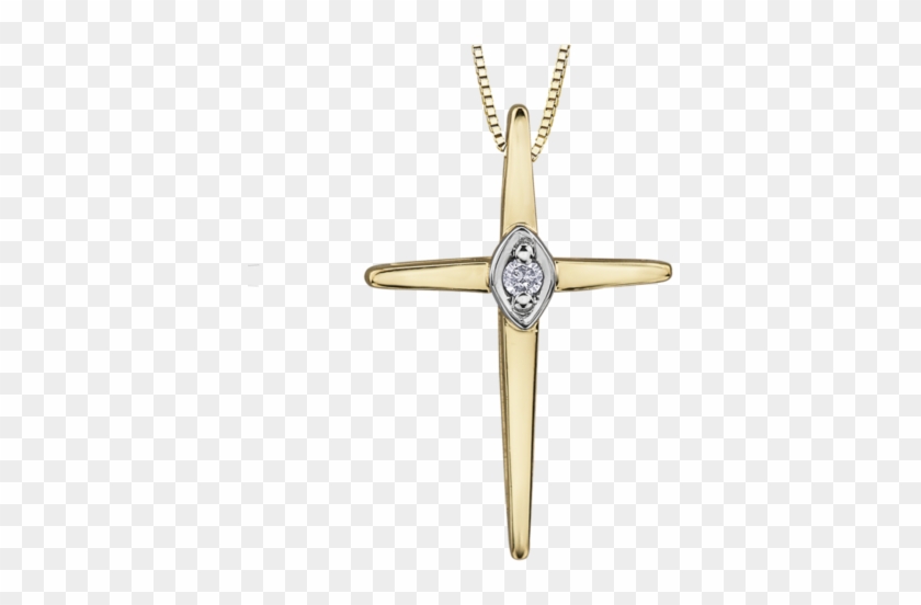 10k Yellow Gold Cross - Cruce Isus Argint #1073654