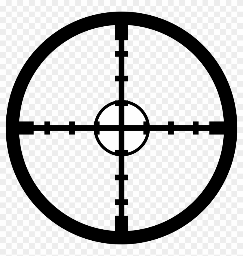 Reticle Telescopic Sight Clip Art - Crosshairs Png Transparent #1073762