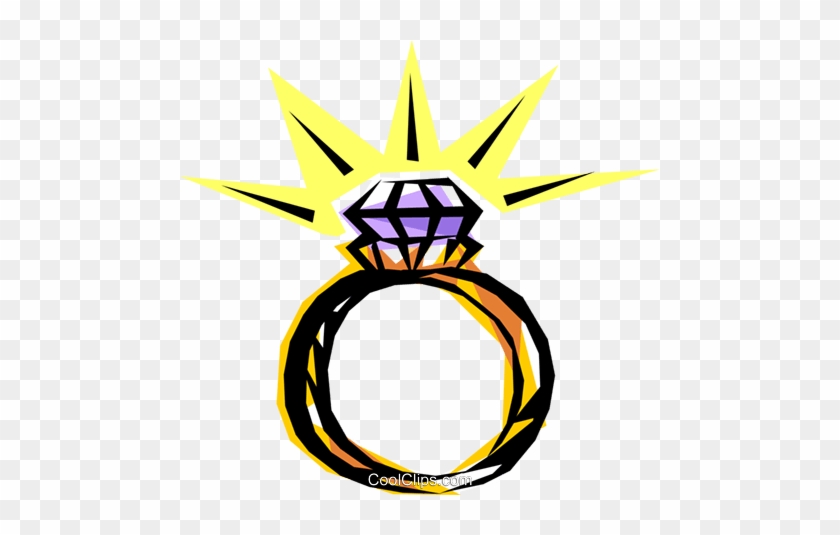 Diamond Ring Royalty Free Vector Clip Art Illustration - Diamond Ring Illustration Png #1073919