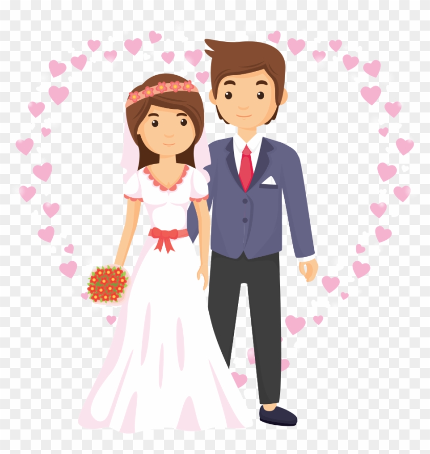 Wedding Anniversary Wish Hindi Whatsapp - Png Wedding Cartoon Couple #1074024