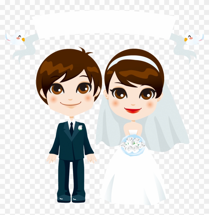 Wedding Invitation Photography Illustration - Couple Marriage Illustration Png #1074044
