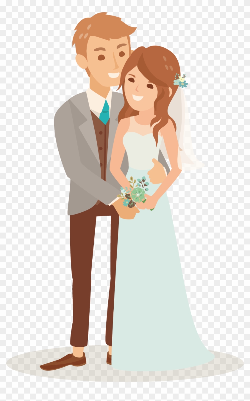 Wedding Invitation Convite - Wedding Couple Vector Png #1074056