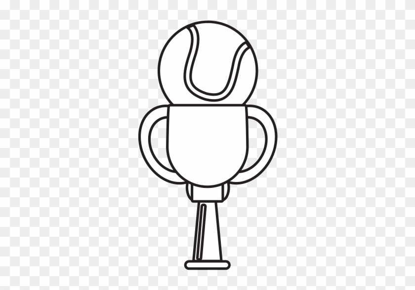 Trophy Of Tennis - Basketball Outline #1074096