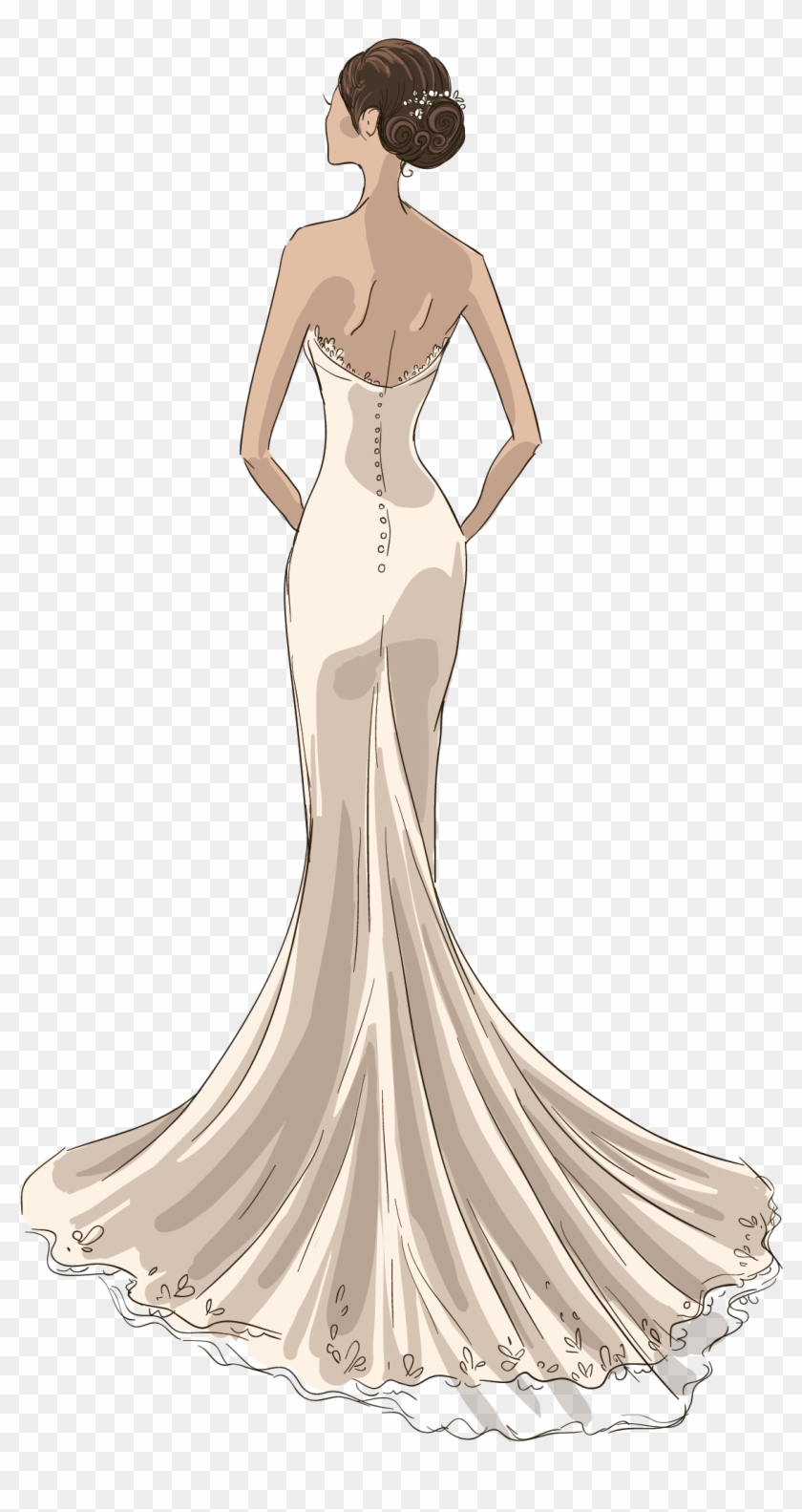 Premium Vector  Vector drawing of a transparent dress with bottom dress