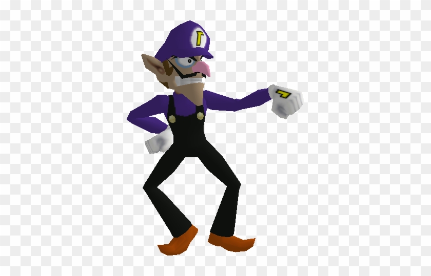 Waluigi Based On His Melee Trophy - Waluigi Mario Tennis Png #1074130