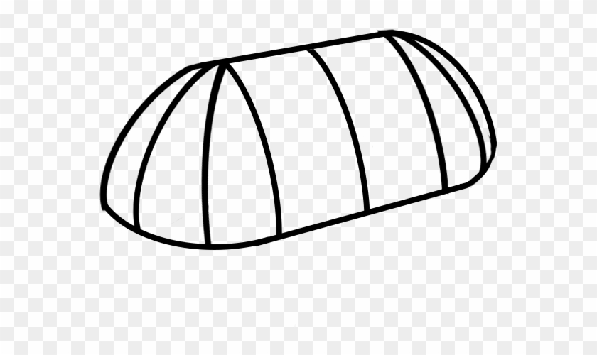Tall Dome Or Irregular Dome Style Awnings - Line Art #1074237