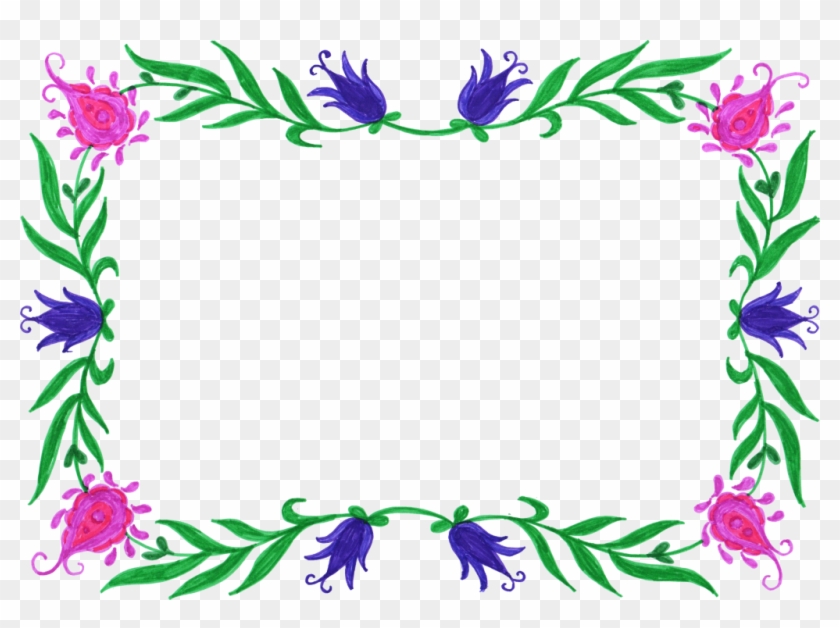 Png File Size - Flower Frame Png #1074289