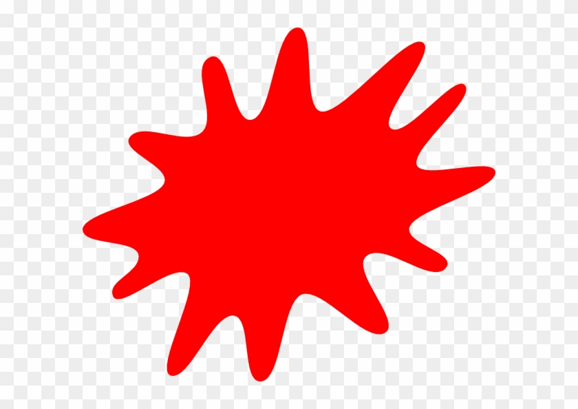 Red Paint Splatter Clip Art At Clker Com Vector Clip - Canadian Logo Red Maple #1074347