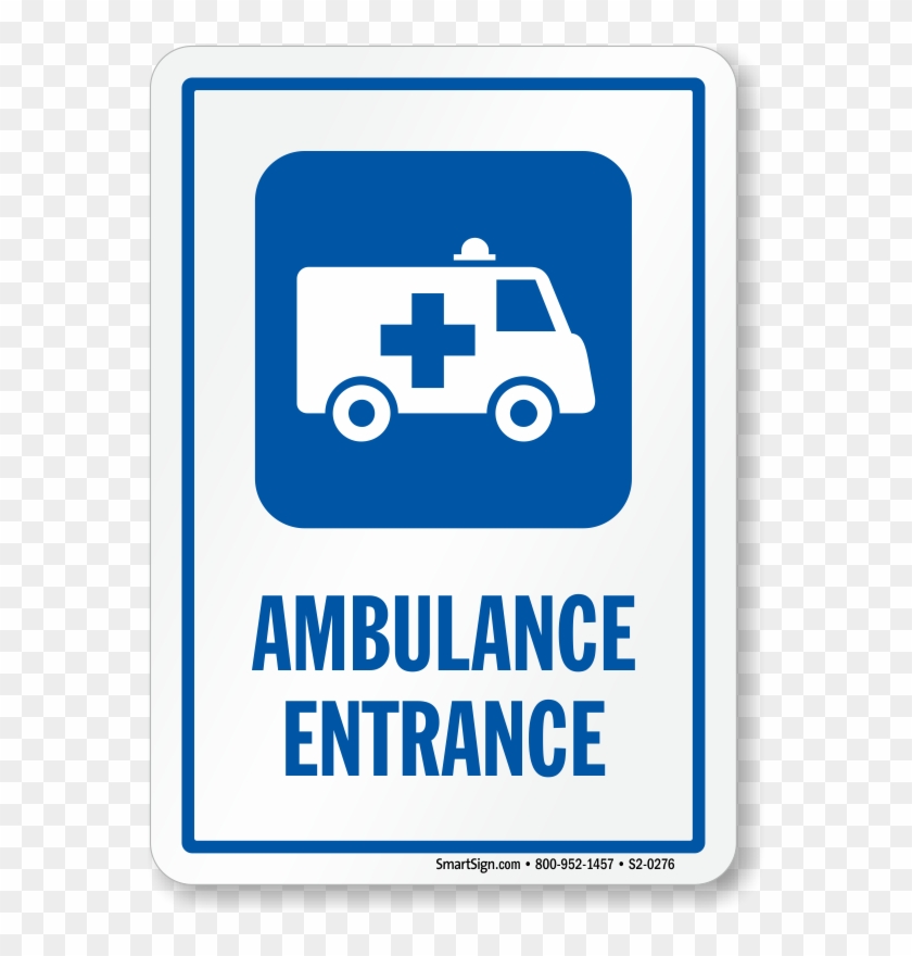 Zoom, Price, Buy - Brady 142644 Ambulance Ent Sign, 4 X 4 In, Ss #1074409