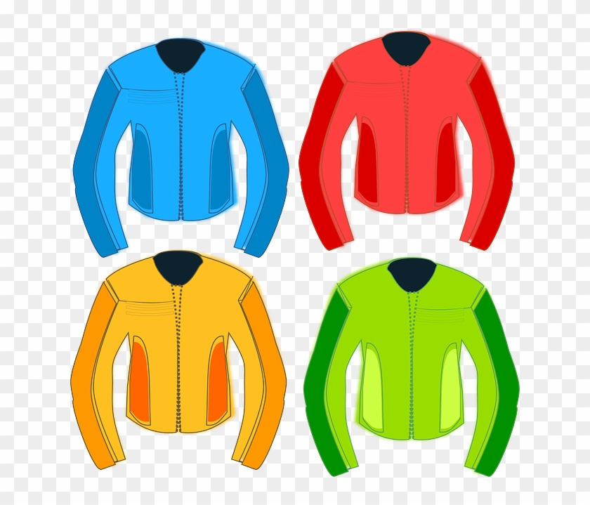 Colors Jacket, Motorcycle, Protection, Suit, Leather, - Clip Art Jackets #1074483