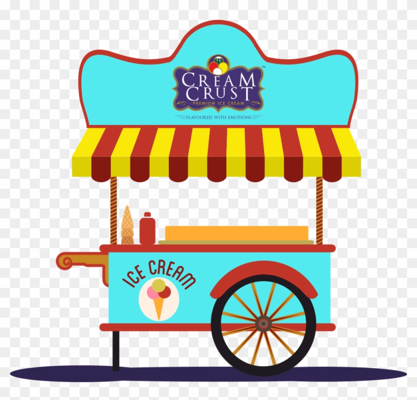 Our Products Cream Crust Premium Ice Cream - Ice Cream Cart Png #1074525