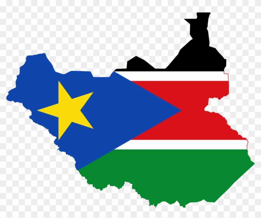 Flag Map Of South Sudan - South Sudan Country Flag #1074839