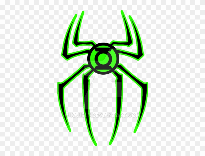 New Green Lantern Spiderman Logo By Kalel7 - Logo Spiderman #1074972