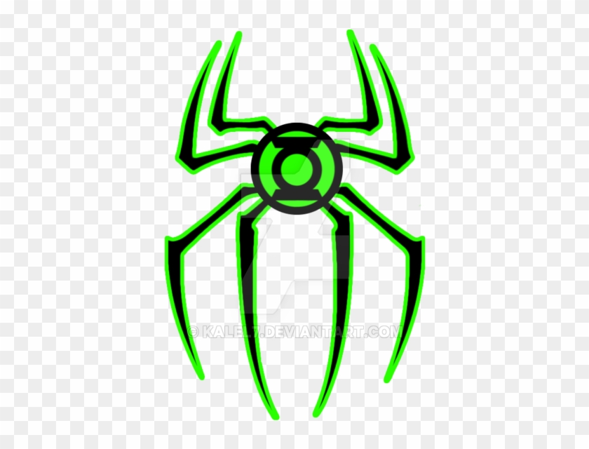 New Green Lantern Spiderman Logo By Kalel7 - Logo Spiderman - Full Size