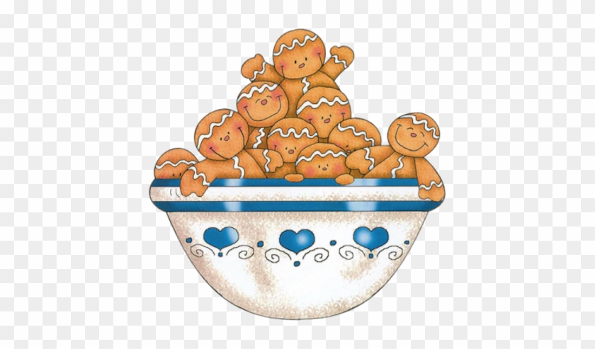 Gingerbread Men In Bowl - Christmas Food Animated Gifs #1075008