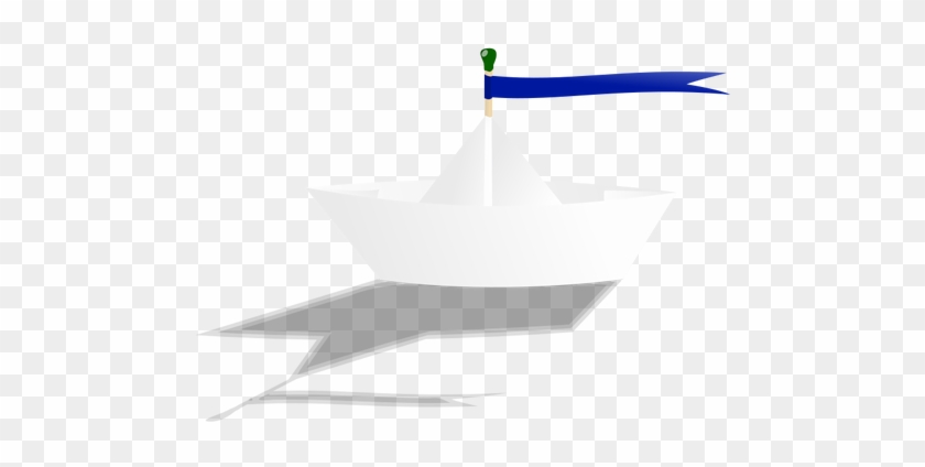 Paper Boat Vector Drawing - Paper Boat #1075468