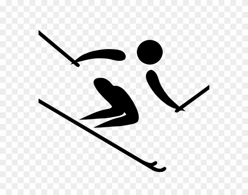 Skier Clip Art At Clker - Alpine Skiing Clipart #1075544