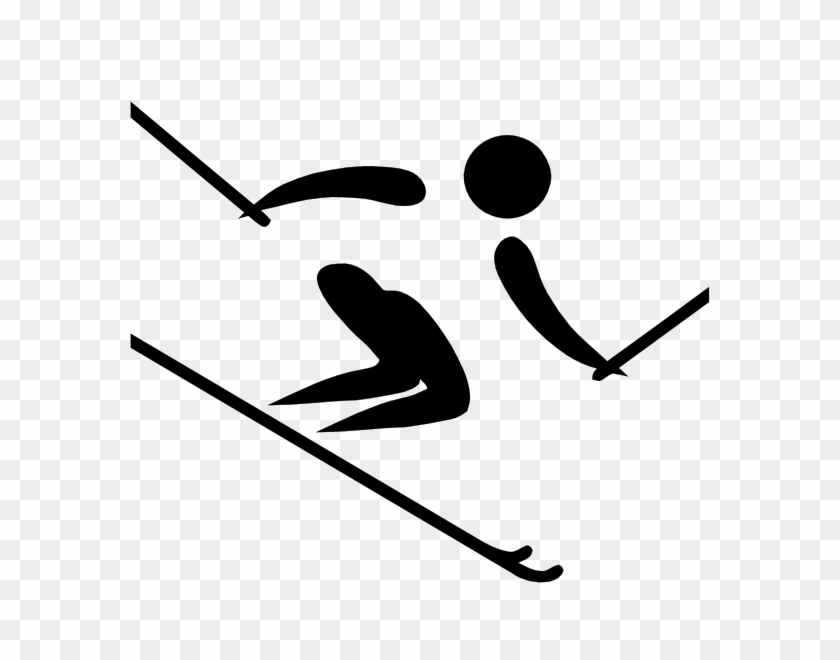 ski clipart black and white