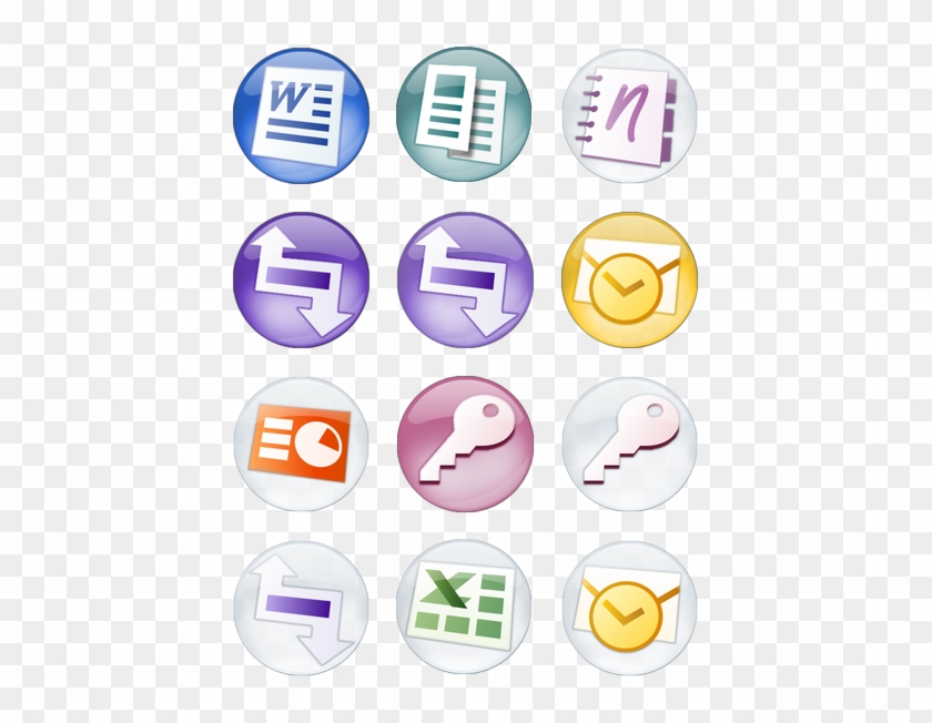 Search - Microsoft Office Icons Transparent Orbs Visio #1075623